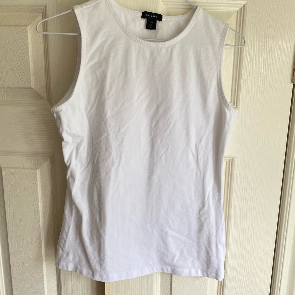 NWOT Halogen White Sleeveless Tank Top